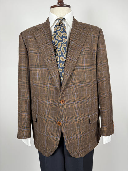 Giacca Cantarelli principe Galles marrone lana e cashmere - tg. 56 drop basso