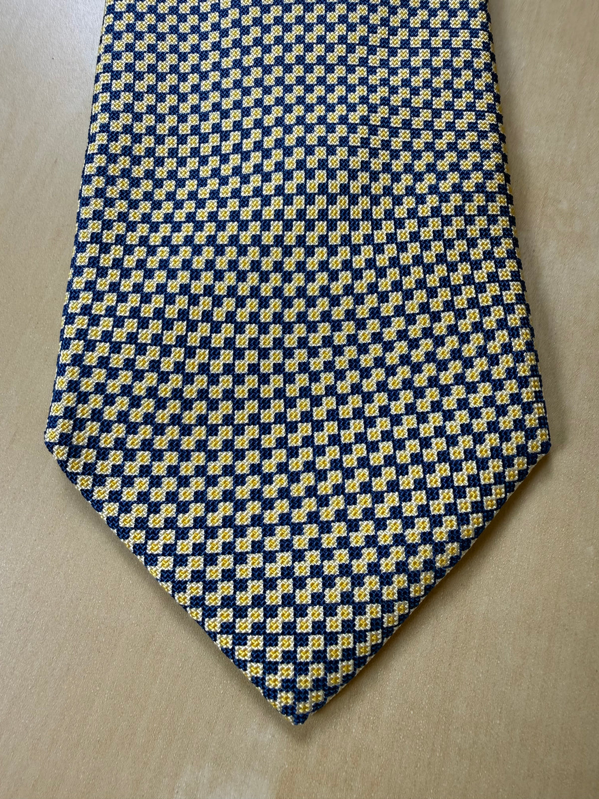 Cravatta Etro quadretti giallo e blu