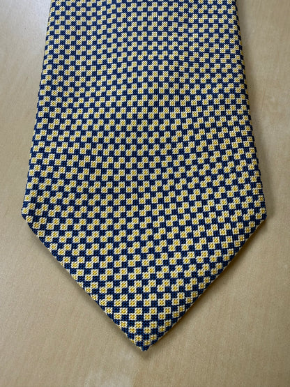 Cravatta Etro quadretti giallo e blu