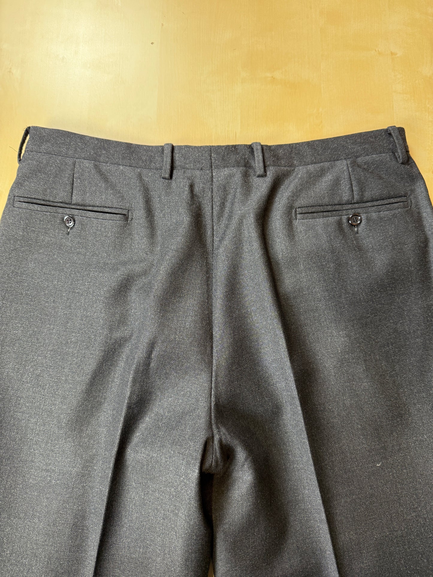 Completo doppiopetto anni ‘70/‘80 flanella antracite - tg. 52