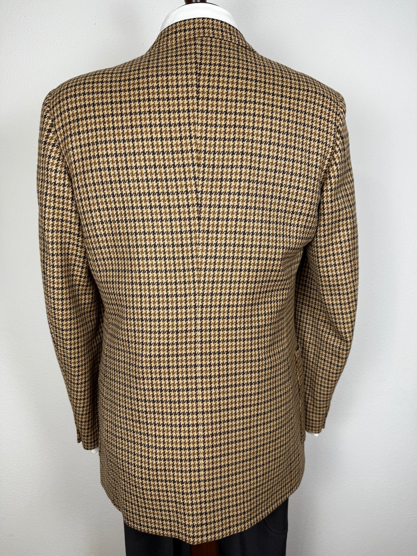 Giacca anni ‘80 in tessuto scozzese lana e cashmere pied-de-poule - tg. 48/50