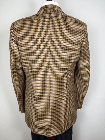 Giacca anni ‘80 in tessuto scozzese lana e cashmere pied-de-poule - tg. 48/50