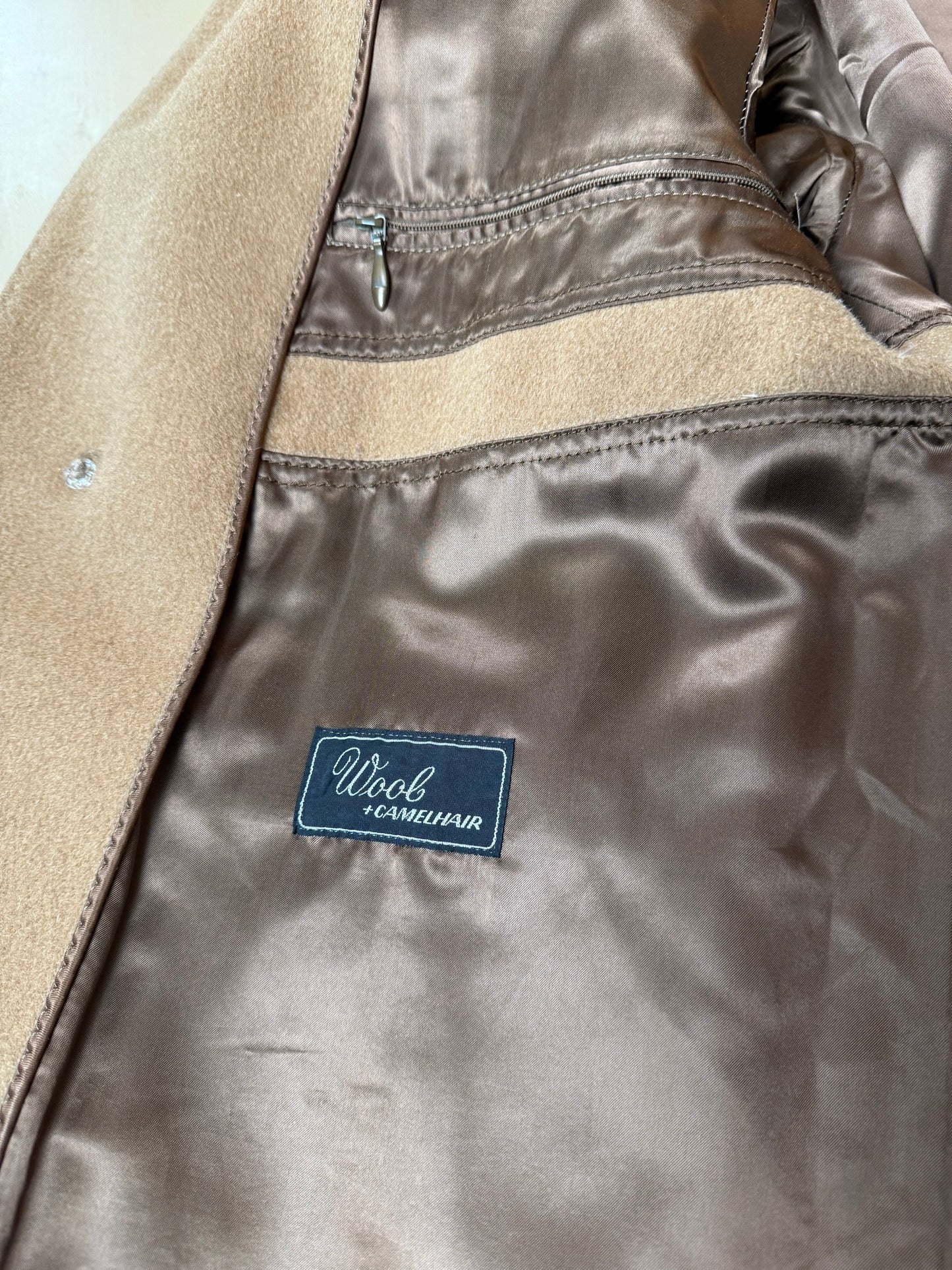 Cappotto raglan anni ‘80 lana e cammello - tg. 46-48