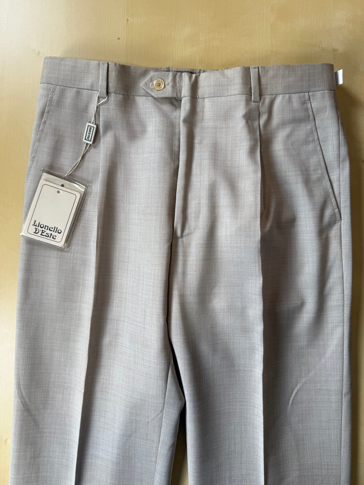 Pantaloni fresco lana beige sabbia anni ‘90 (NOS) - tg. 46