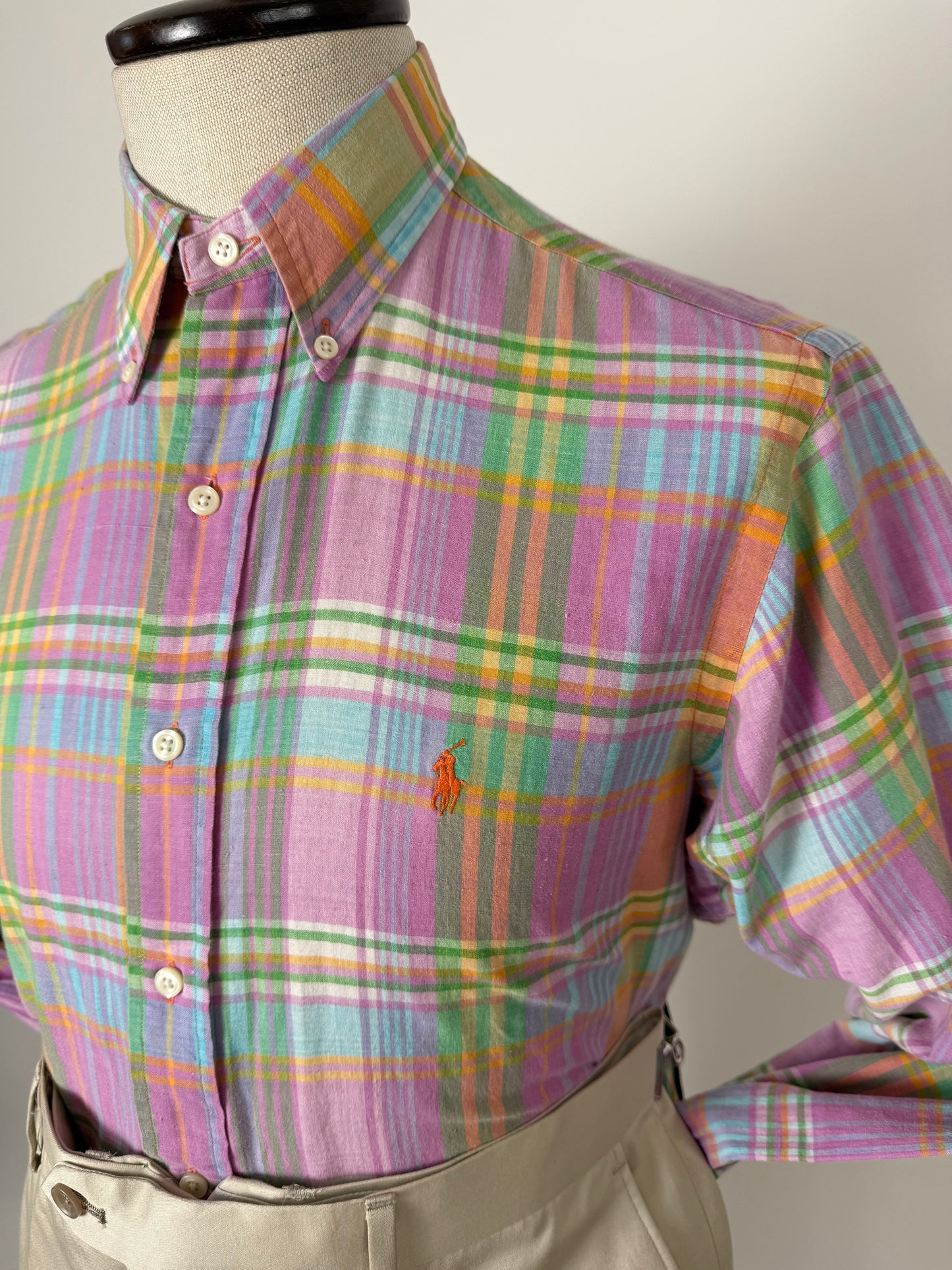 Camicia Ralph Lauren madras vintage - M collo 39/40