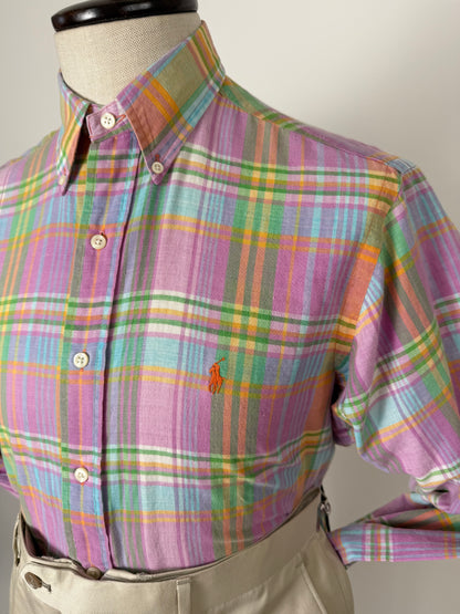 Camicia Ralph Lauren madras vintage - M collo 39/40