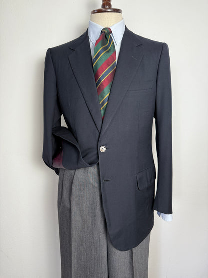Giacca/blazer Brioni anni ‘80 in twill blu - tg. 48/50