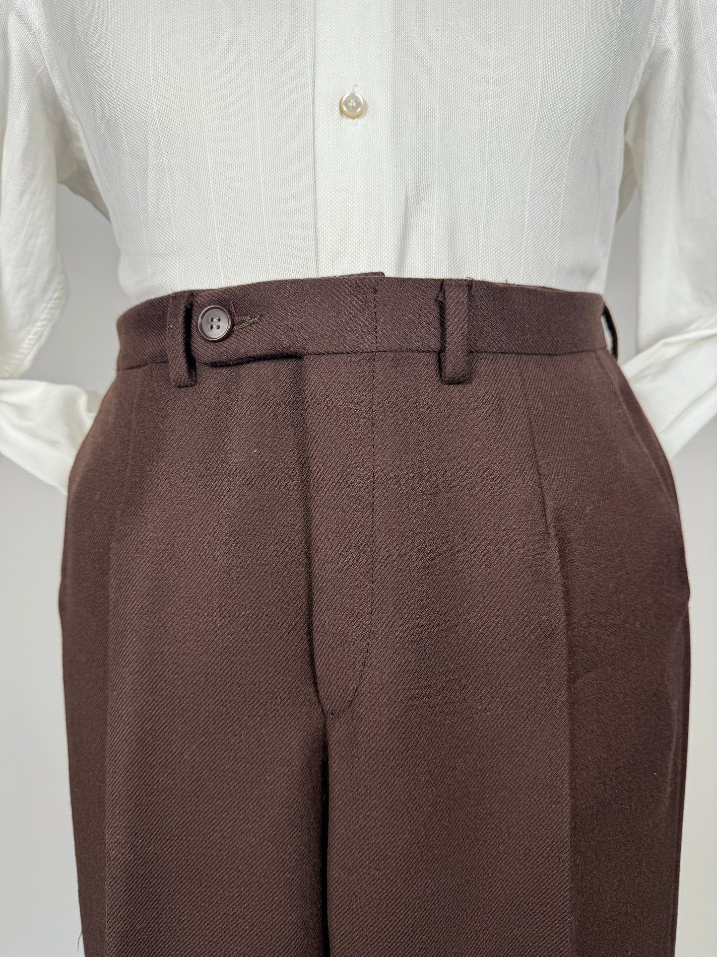 Completo anni ‘70 cavalry twill marrone - tg. 44/46