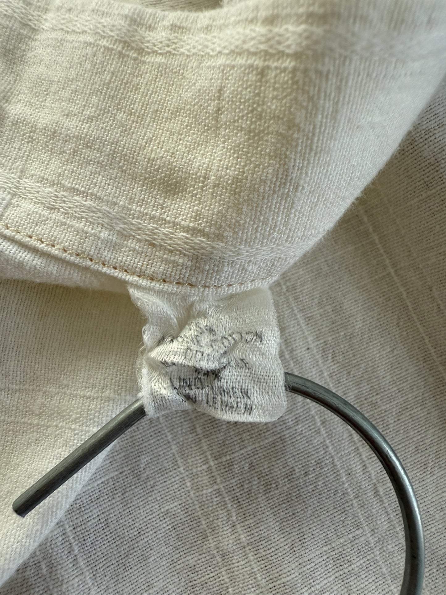 Camicia anni ‘80 in cotone e lino collo italiano - M/L collo 40