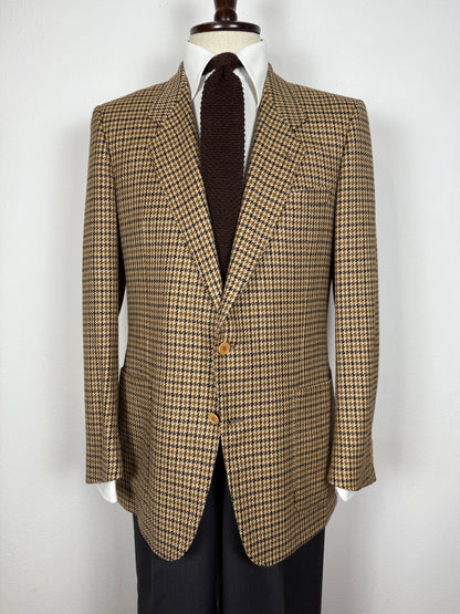 Giacca anni ‘80 in tessuto scozzese lana e cashmere pied-de-poule - tg. 48/50