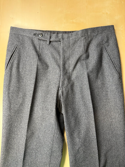 Pantaloni sartoriali anni ‘60/‘70 flanella antracite - tg. 50/52