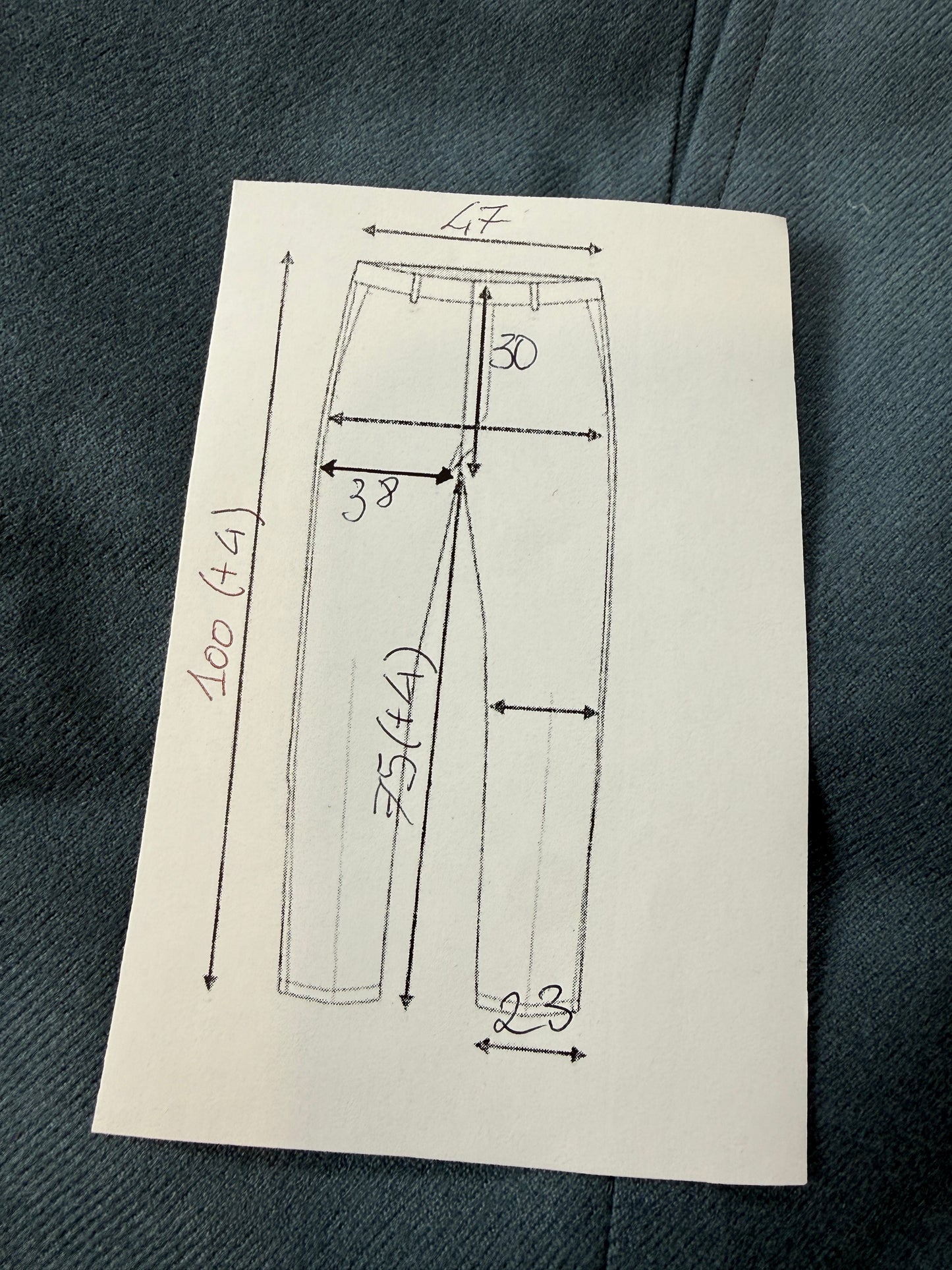 Pantaloni sartoriali anni ‘50/‘60 flanella color ottanio - tg. 52