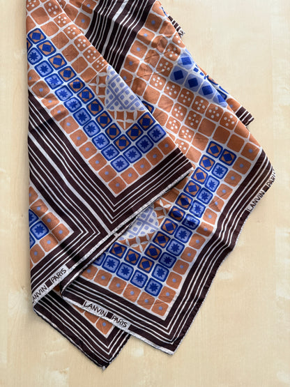 Sciarpa/foulard Lanvin anni ‘70 fantasia optical geometrica