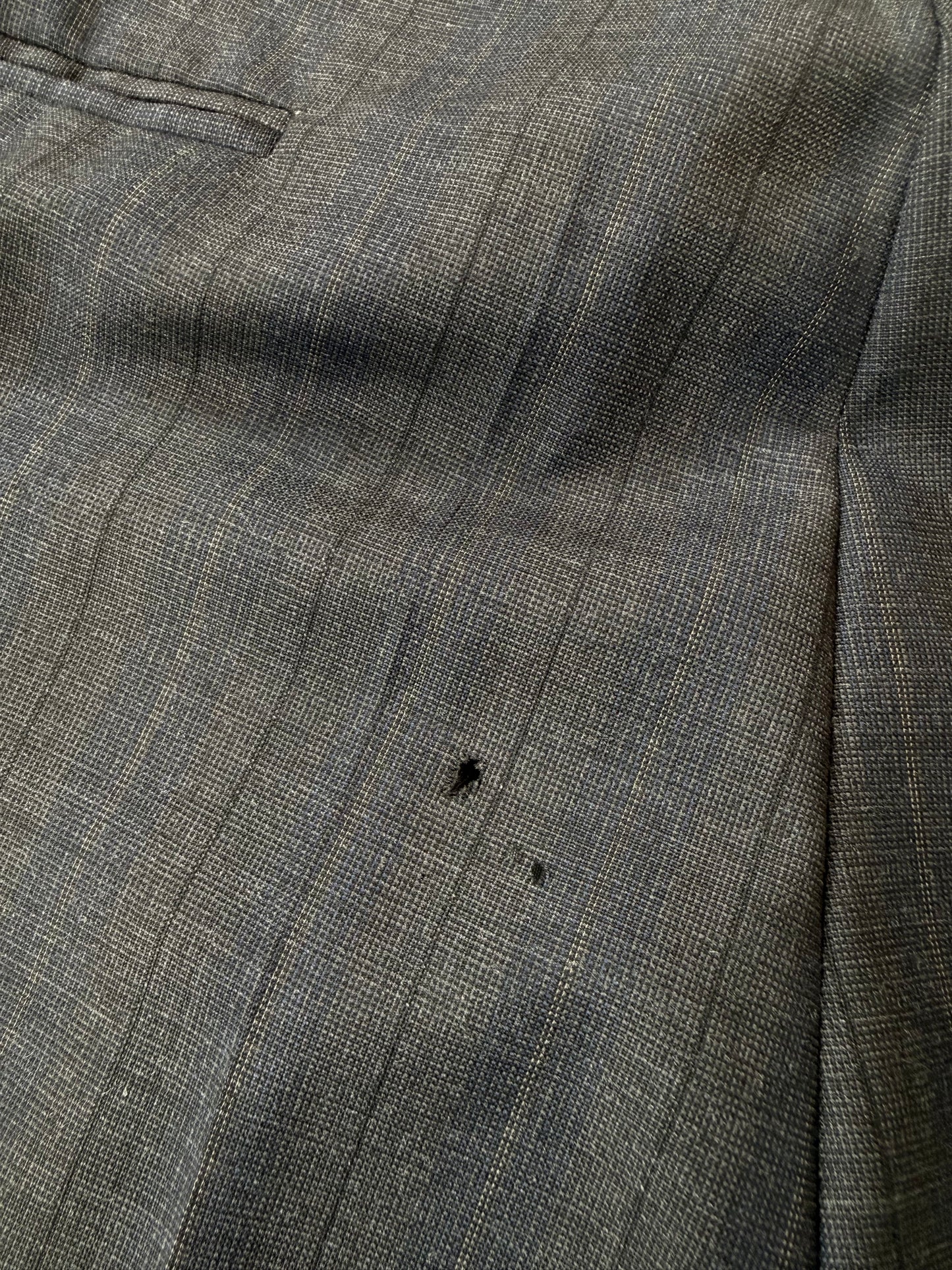 Pantaloni fresco lana grigio righe (NOS) - tg. 50