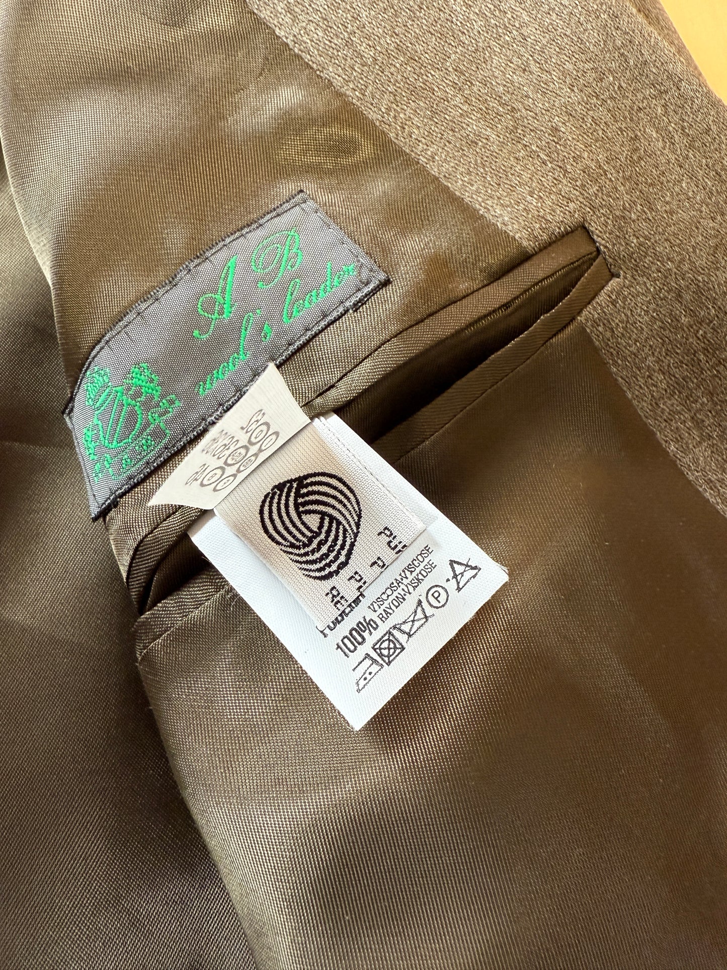 Completo anni ‘80 in covert verde cachi (NOS) - tg. 52