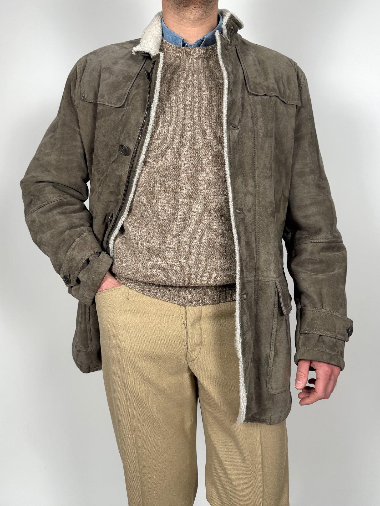 Cappotto shearling agnello Ermenegildo Zegna - tg. 46-48 (M)