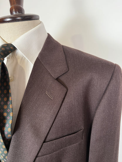 Completo anni ‘90 in flanella marrone (NOS) - tg. 58/60 drop basso