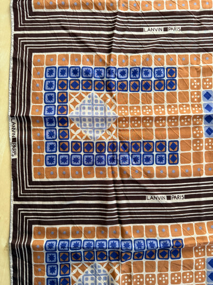 Sciarpa/foulard Lanvin anni ‘70 fantasia optical geometrica