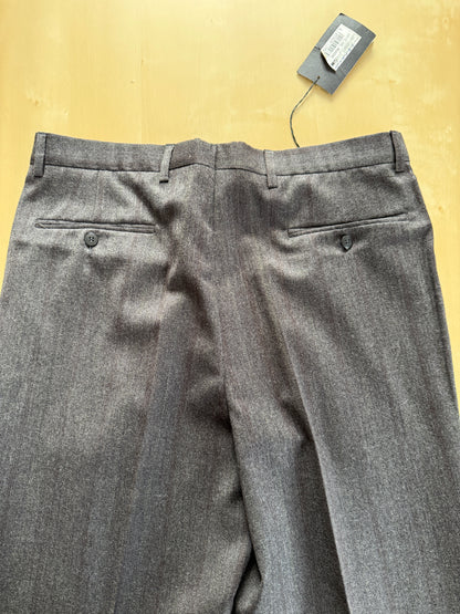 Pantaloni flanella antracite gessato anni ‘90 (NOS) - tg. 50