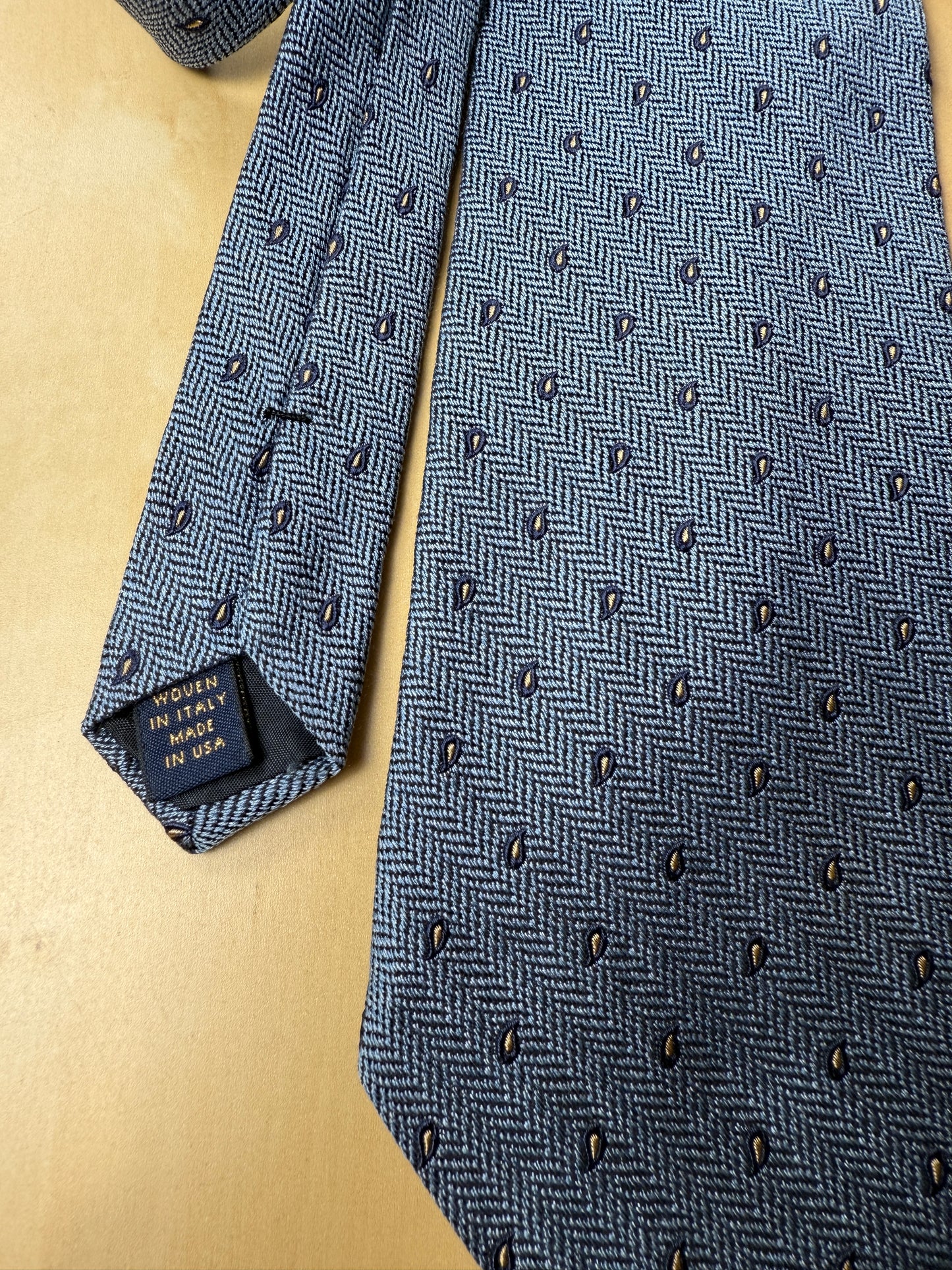 Cravatta Brooks Brothers herringbone e paisley made in USA