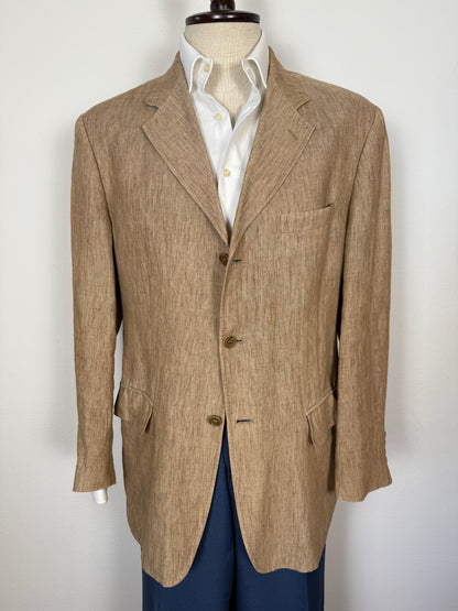 Giacca in puro lino color corda - tg. 52