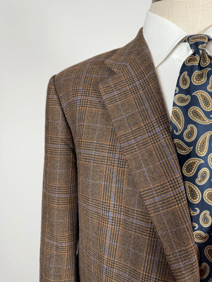 Giacca Cantarelli principe Galles marrone lana e cashmere - tg. 56 drop basso