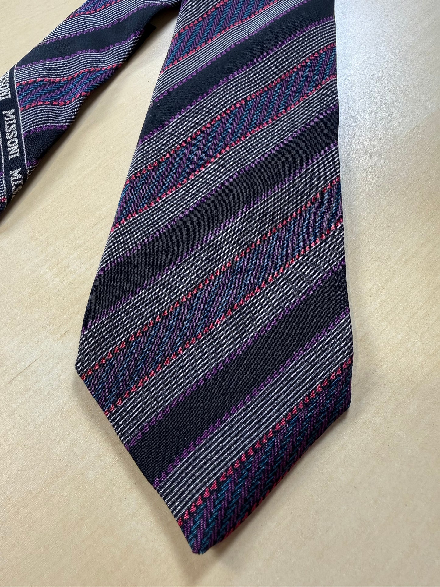 Cravatta Missoni regimental vintage