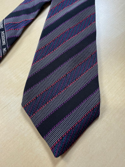 Cravatta Missoni regimental vintage