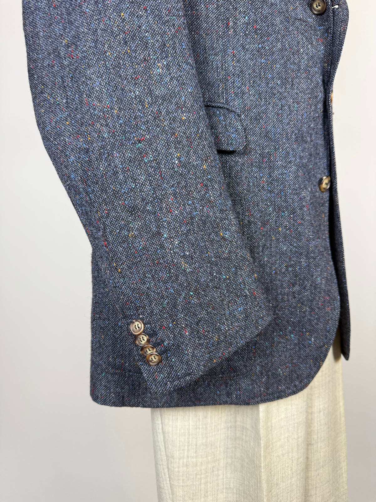 Giacca De Paz donegal tweed blu - tg. 56