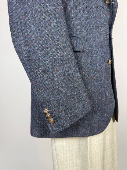 Giacca De Paz donegal tweed blu - tg. 56