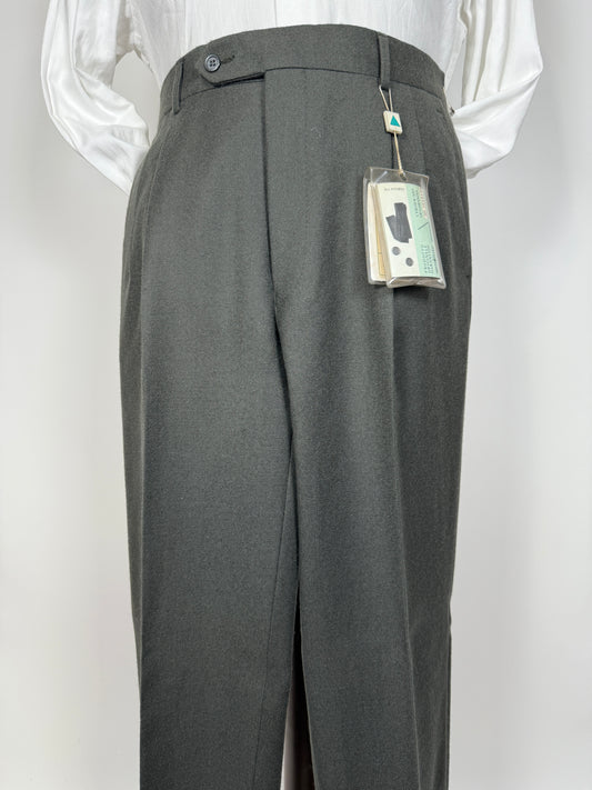 Pantaloni anni ‘70/‘80 in flanella verde scuro (NOS) - tg. 48
