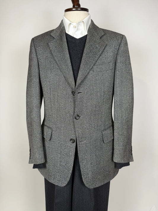 Giacca anni ‘90 herringbone grigio - tg. 48