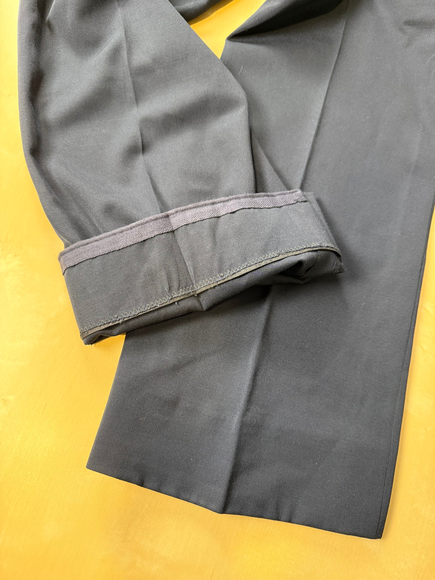 Pantaloni sartoriali anni ‘70 twill pettinato blu - tg. 50