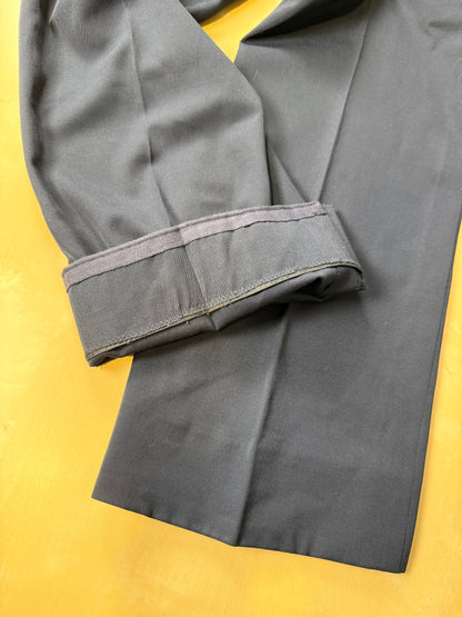 Pantaloni sartoriali anni ‘70 twill pettinato blu - tg. 50