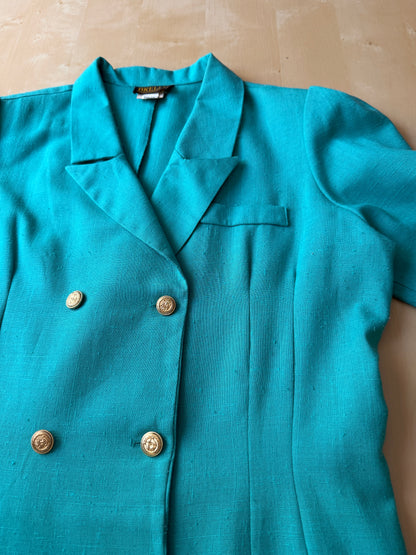 Abito blazer americano anni ‘70/‘80 verde acqua - tg. S/M