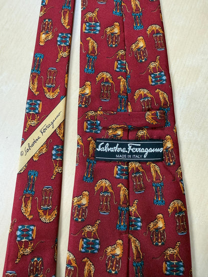 Cravatta Ferragamo con ghepardi