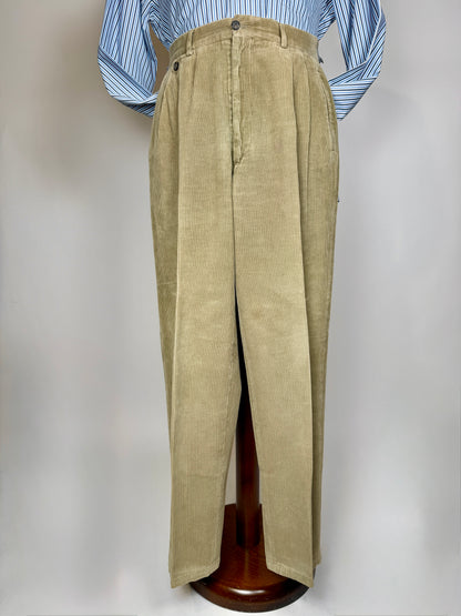 Pantaloni in velluto a coste beige - tg. 46/48