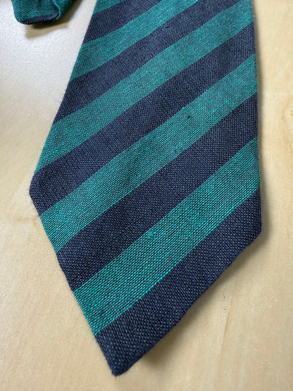 Cravatta Ermenegildo Zegna regimental in lino