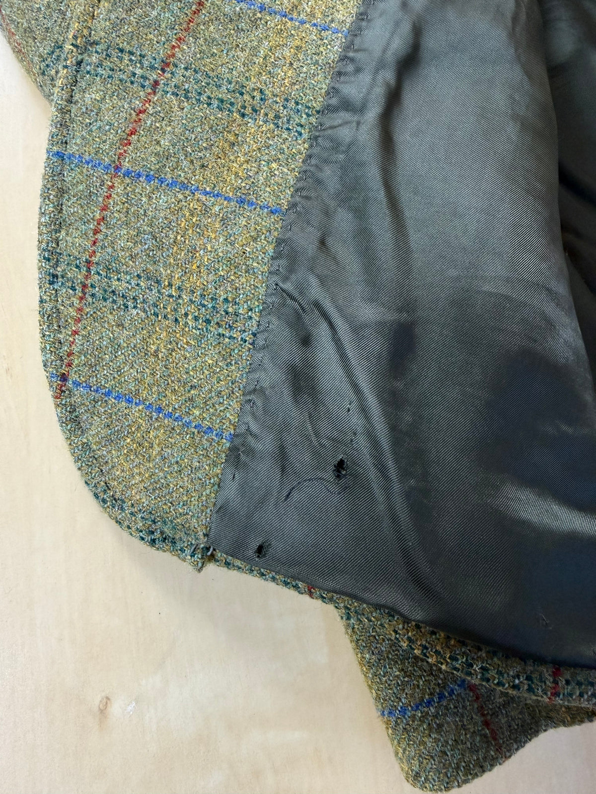 Giacca De Paz tweed verde finestrato - tg. 58