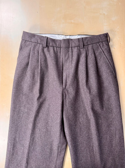Pantaloni anni ‘80 flanella marrone (NOS) - tg. 44