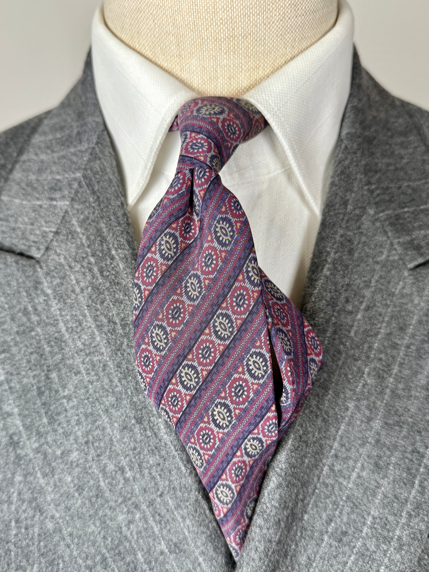 Cravatta Missoni geometrica viola lilla