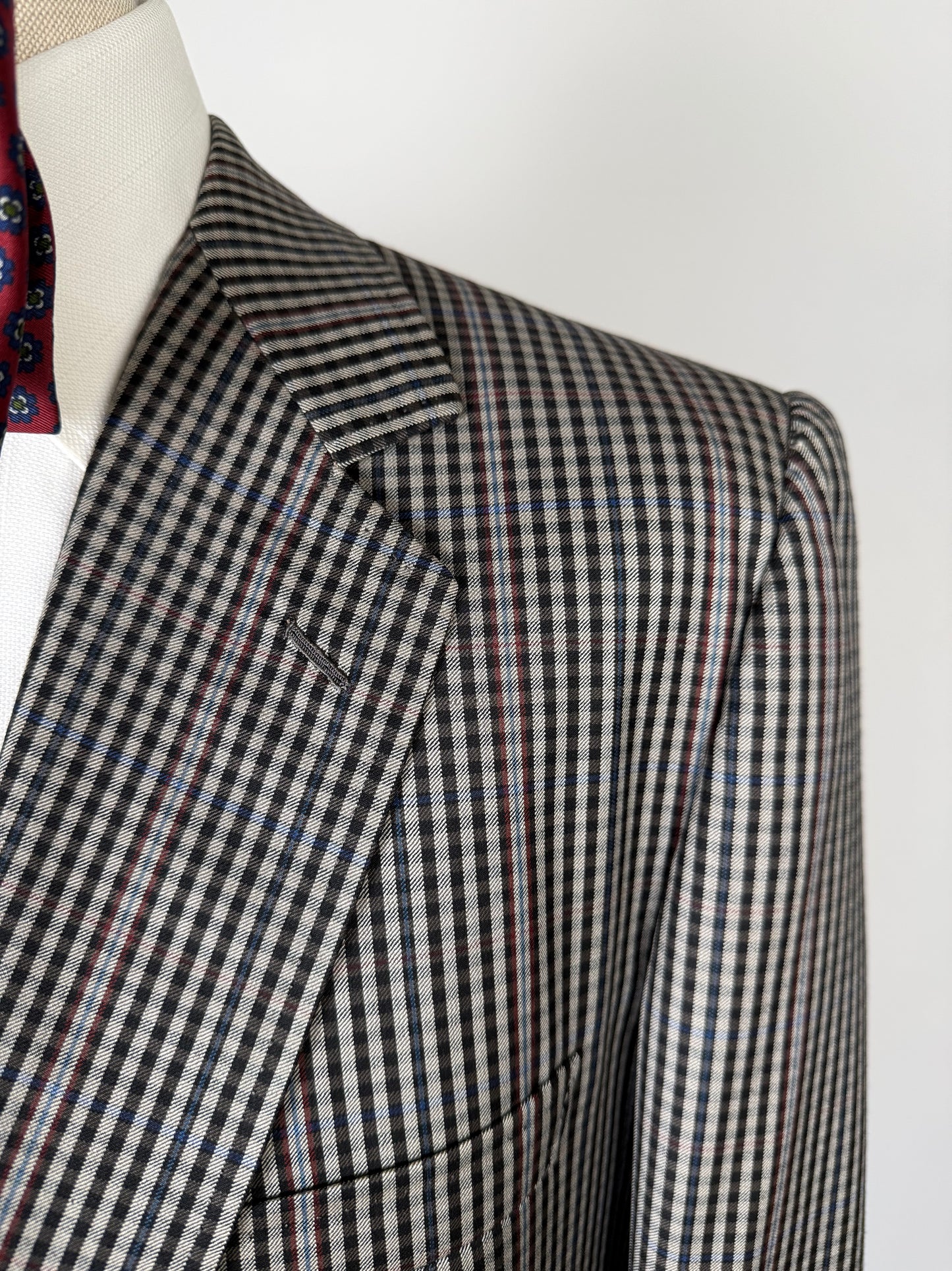 Giacca sartoriale flanella pettinata check - tg. 50/52