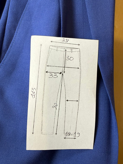 Pantaloni fresco lana blu china anni '80 (NOS) - tg. 44