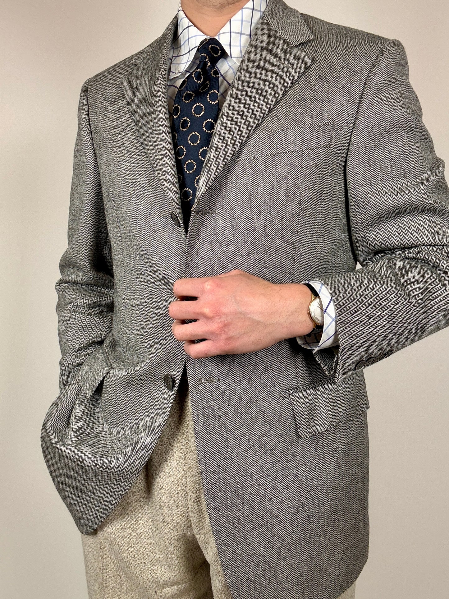 Giacca Pierre Cardin anni ‘90 spigato grigio - tg. 50