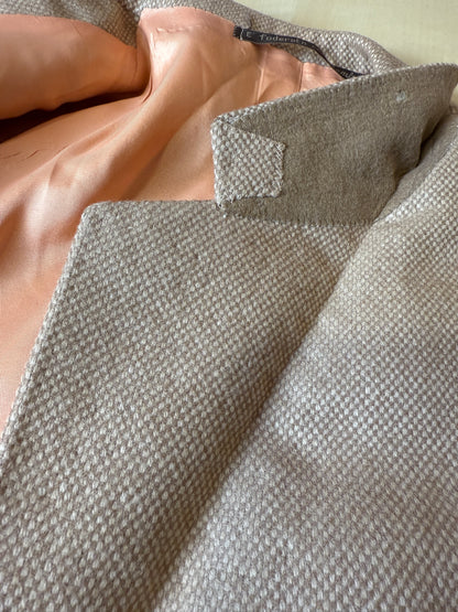 Giacca anni ‘60 sartoriale occhio di pernice color cammello - tg. 50/52