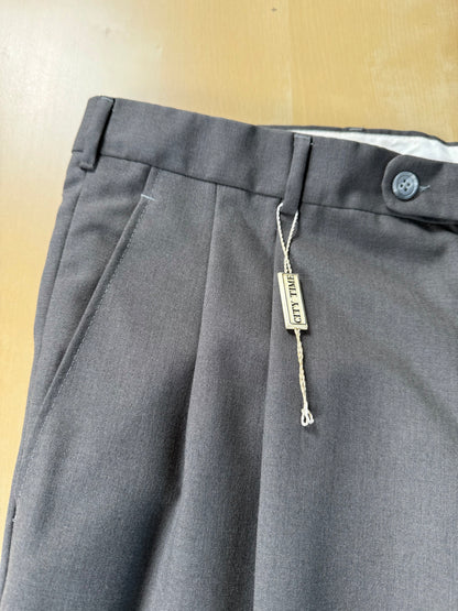 Pantaloni fresco lana grigio petrolio anni '80 (NOS) - tg. 52