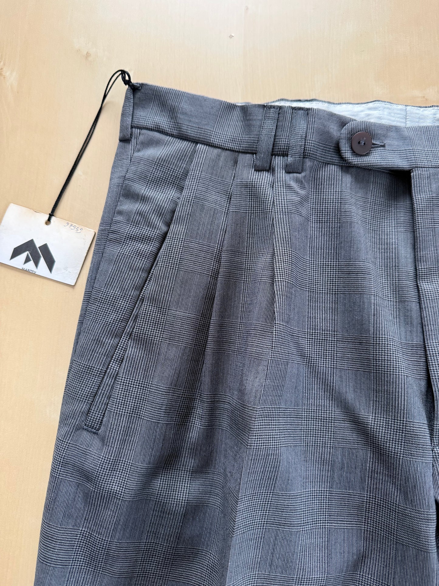 Pantaloni anni ‘80 fresco lana principe di Galles (NOS) - tg. 48