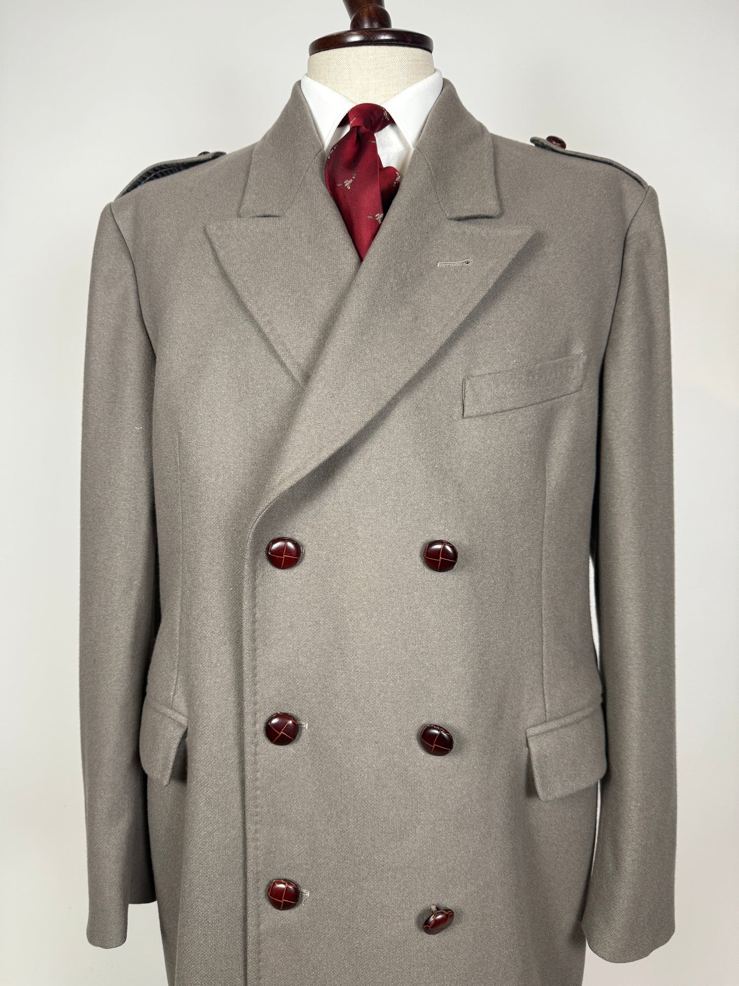 Cappotto De Paz doppiopetto grigio/cachi - tg. 56-58
