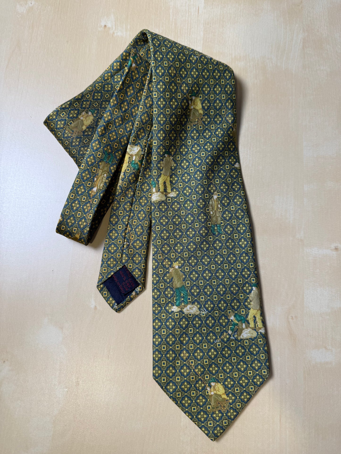 Cravatta Etro micro fantasia e pescatori