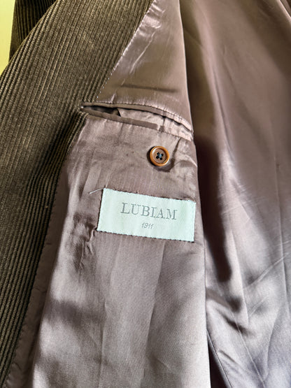 Giacca + panciotto anni '90 in velluto a coste marrone - tg. 56